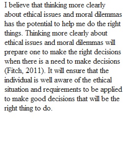 Ethical Issues and Moral Dilemmas